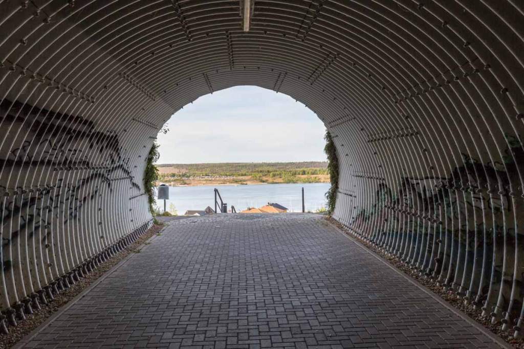 Fussgängertunnel zur Marina Mücheln