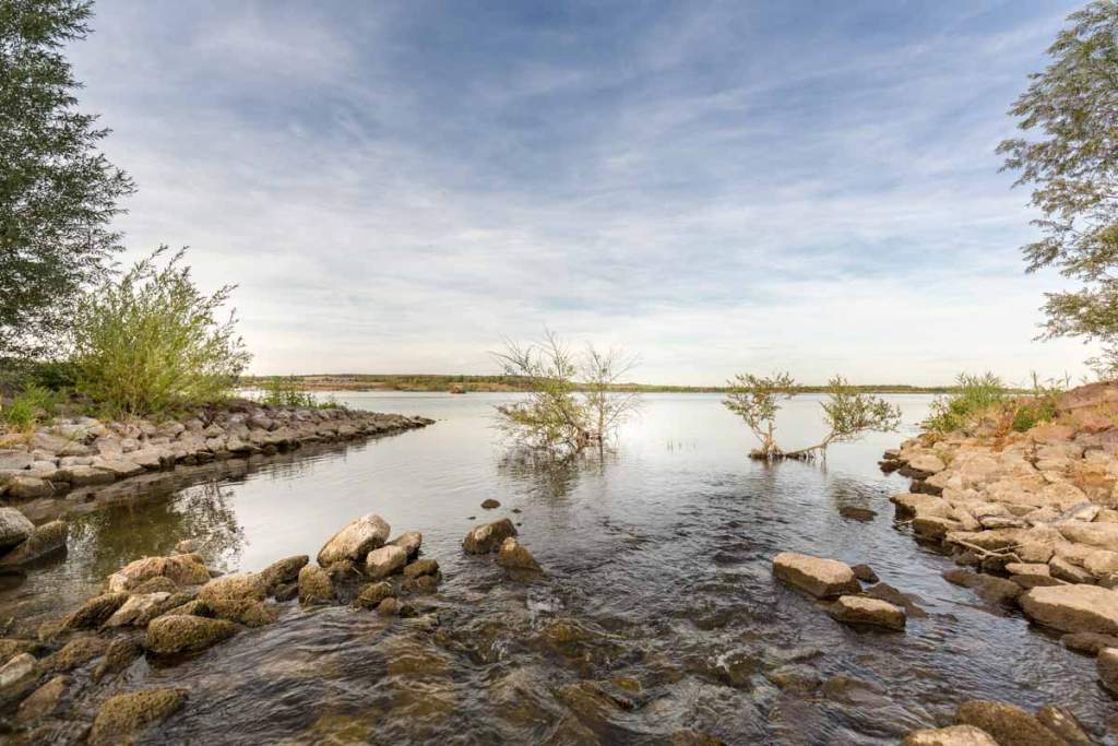 Geisel mündet in den Geiseltalsee