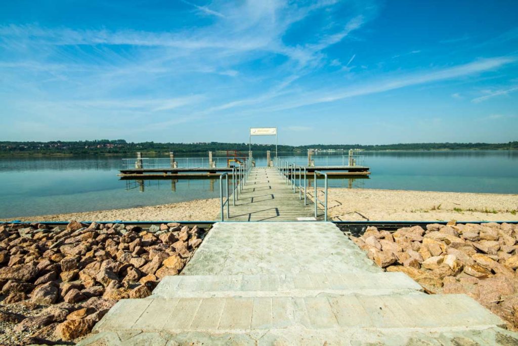 Bootsanleger auf der Halbinsel vom Geiseltalsee