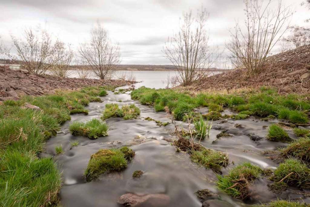 Geiselmündung in den See