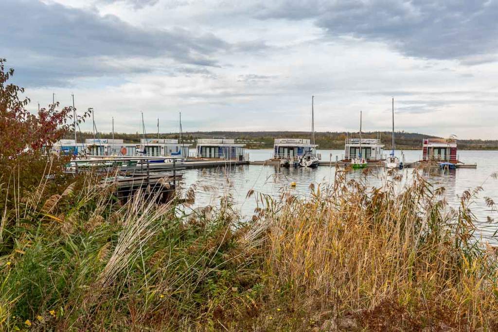 Hausboote an der Marina Mücheln