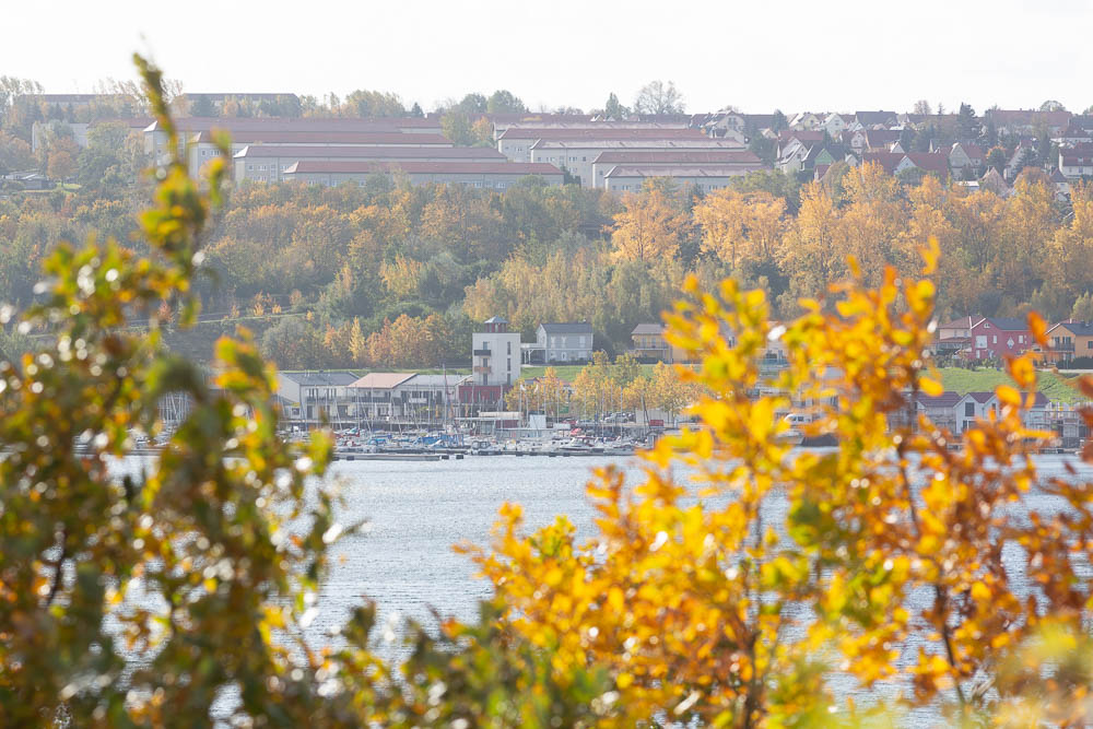 Blick auf die Marina Mücheln