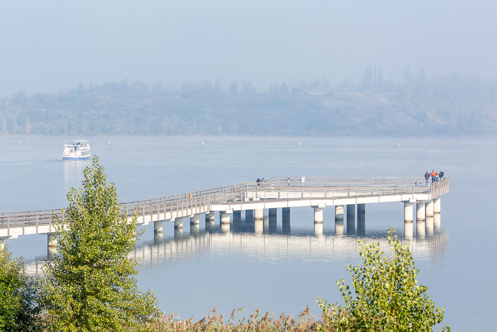 Seebrücke im Morgendunst