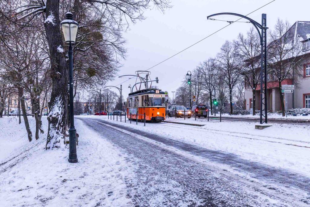 Strassenbahn Naumburg Winter